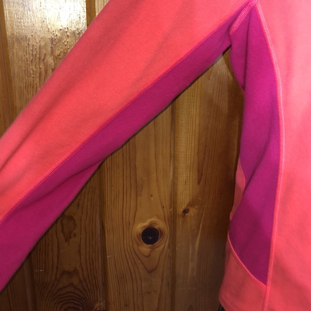 The North Face Tech 100 1/2-Zip Fleece Top (Women's) size large orange/pink top - Picture 5 of 12